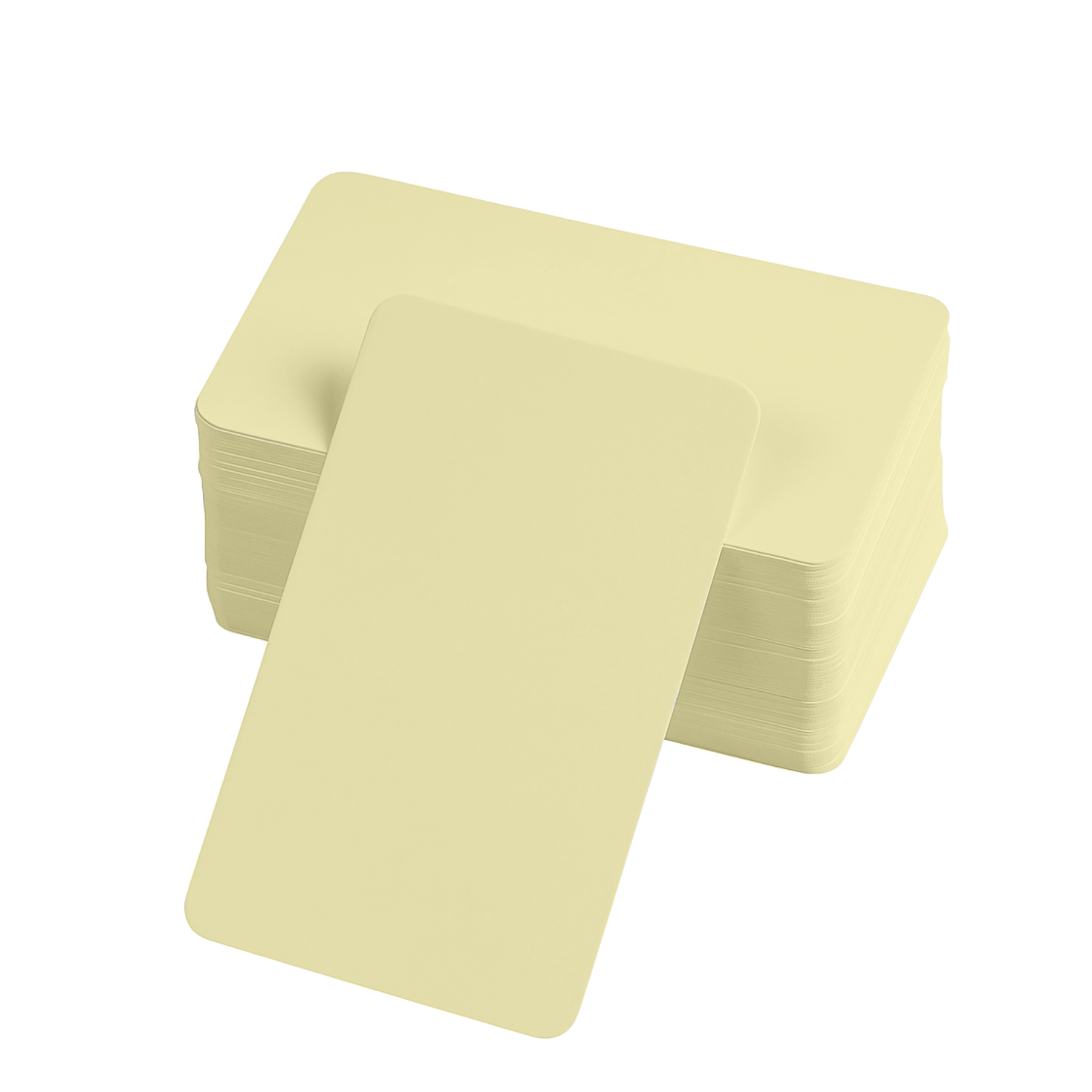 Boş Kelime Kartları 5x8 cm - 50 Adet Oval Kenarlı | Tabu &amp; Not Kartları - Sarı